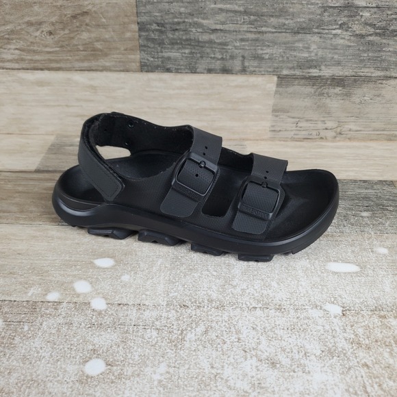 Birkenstock Mogami Terra Womens Sandals Sz 6 Apex Black Adjustable Slingback